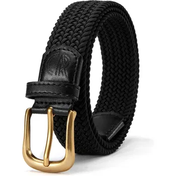 Elastic Belt for Women Stretch Belt, 1.18" Braided Belt with Buckle, Casual for Jeans Pants