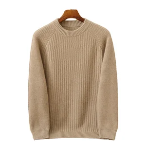 Men's 100% Cashmere Winter Sweater  Neck Bottoming Knitted Sweater with Padded Neck Fall/Winter Wholesale