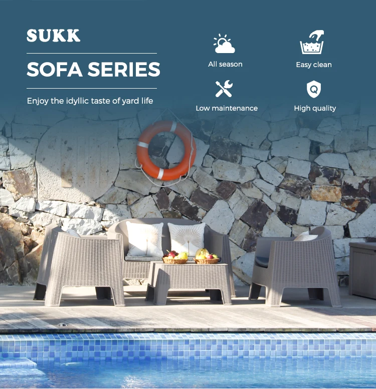 Outdoor Furniture 2seater Sofa Bed Wicker Chair Sofa Set Designs And