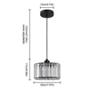 Black D20*H19cm, Cable 100cm