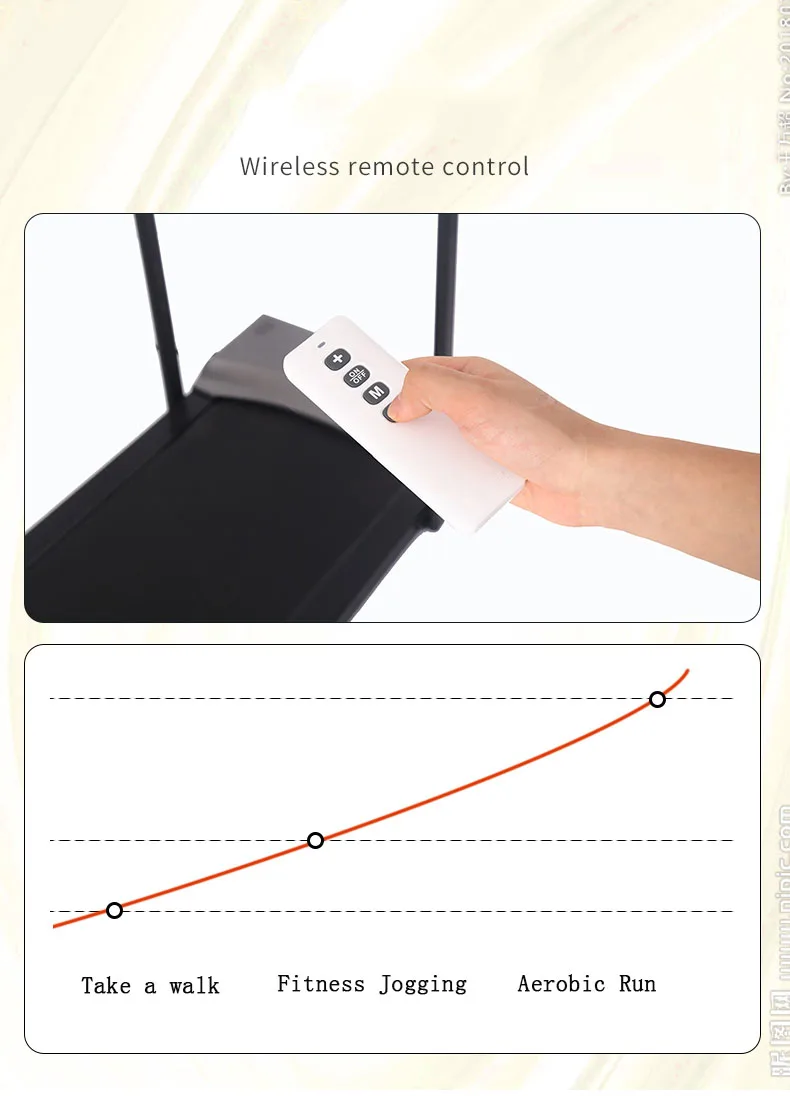 Manufacturer Supply Folding Mini Walking Running Machine  Electric Wireless Remote Control Treadmill for Sale