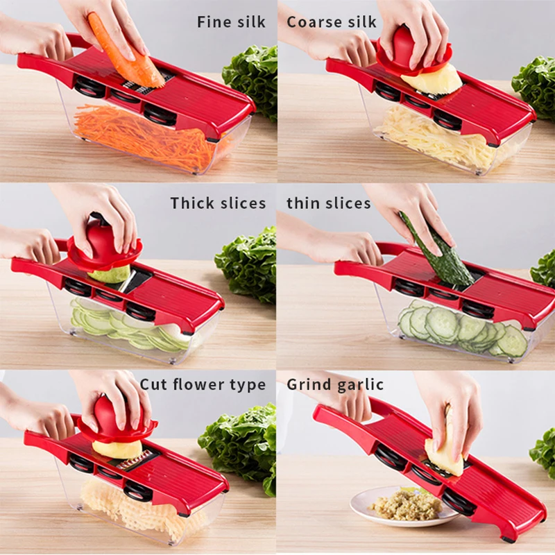 Овощерезка терка для моркови слайсер фруктов измельчитель очиститель сливная корзина 9 в 1 гаджеты кухонные