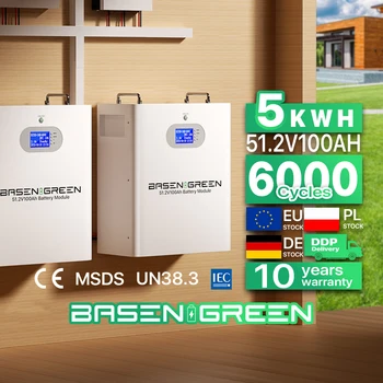 Basengreen LiFePO4 solar storage battery 5.12kWh / 10kWh / 15kWh / 20kWh 48V 100Ah / 230Ah / 300Ah