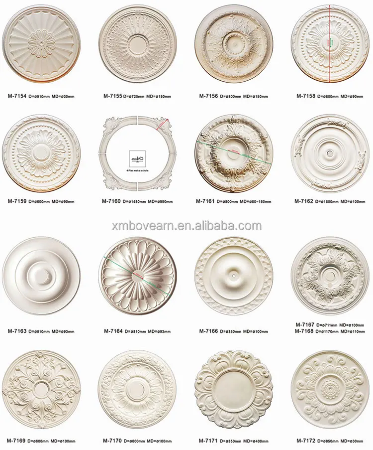 Interior Decorative Polyurethane Ceiling Medallion With Two Size Buy