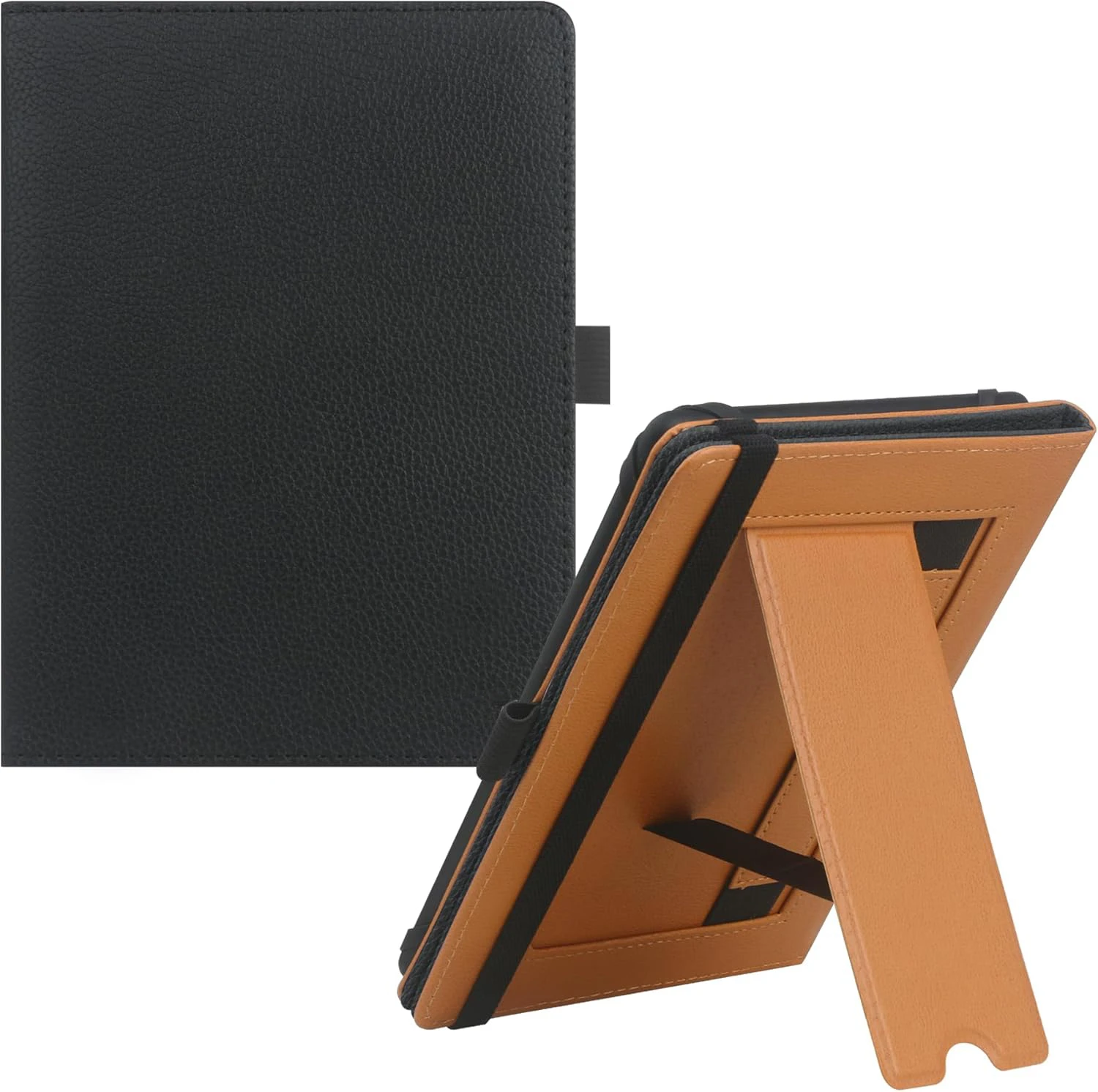 Universal Case for Kindle 6 and 6.8inch Premium PU Leather Cover with Hand Strap Foldable Kickstand Holders for Paperwhite