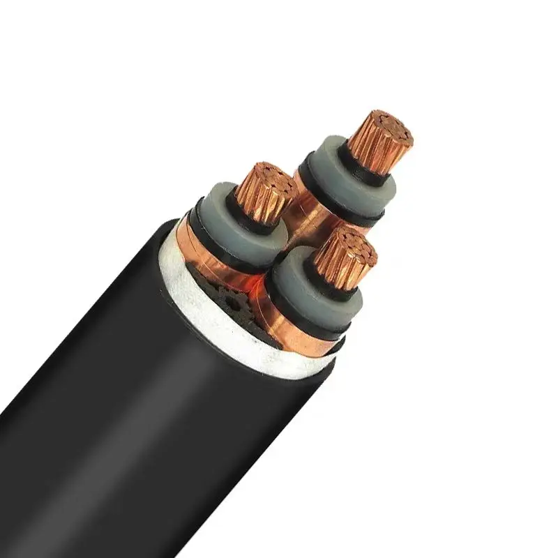 Cable de 0,6/1KV, 3 n&uacute;cleos, 4 n&uacute;cleos, 5 n&uacute;cleos, Conductor de cobre puro, aislamiento Xlpe, funda de PVC, 185mm, 240mm, cable de alimentaci&oacute;n NYY/YJV/YJV22