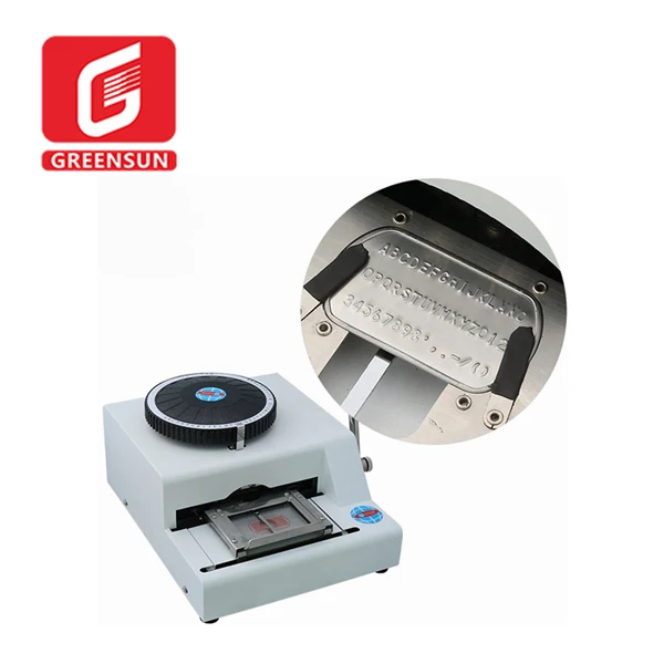 Code Letters Manual Number Stainless Steel Plate Embossing Machine Dog Tag Embosser
