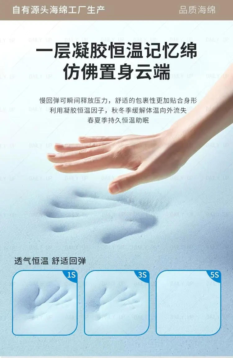 Thickened Bed Mattress With Pocket Spring Air Breathable Adults King Size Memory Foam Mattress Hotel Bedding Sleep