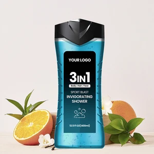OEM Men's Orange Vitamin C Shower Gel Body Wash Refreshing Foam with Exfoliating & Brightening Formula China Wholesale