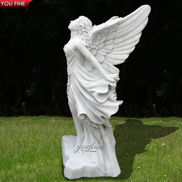Garden Hand Carved Natural Stone Sculpture Marble Flying Angel Statue For Sale Buy Flying