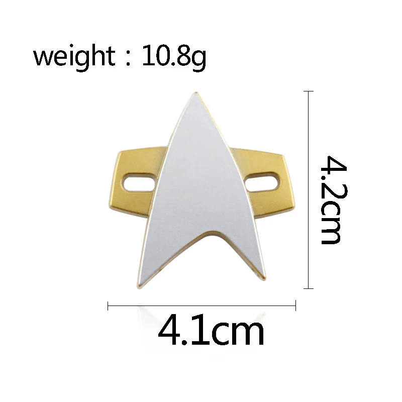 Star Cosplay Trek Command Division Badge Starfleet Brooch Pin