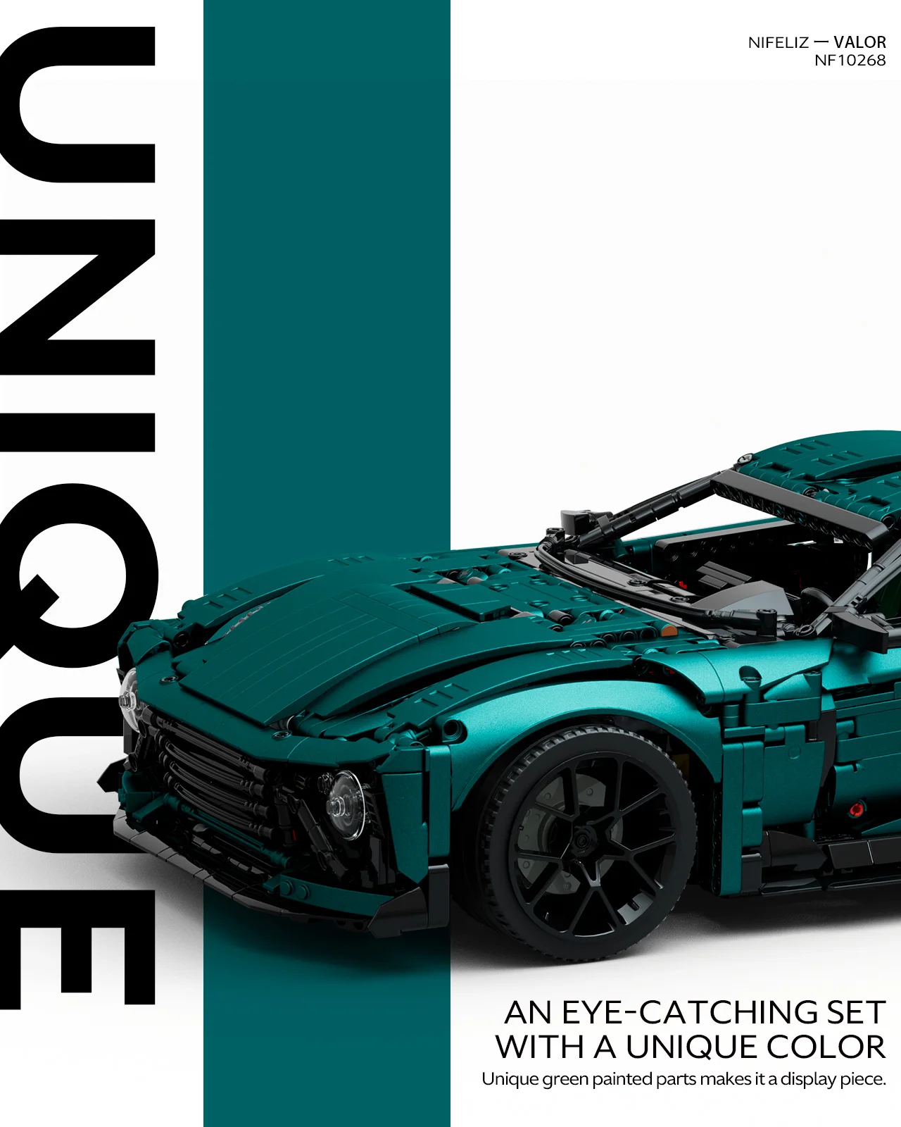 Build Your Own Racing Car with Nifeliz Valor Custom Car Building Block Set for Teens and Kids Creative for STEM Toys