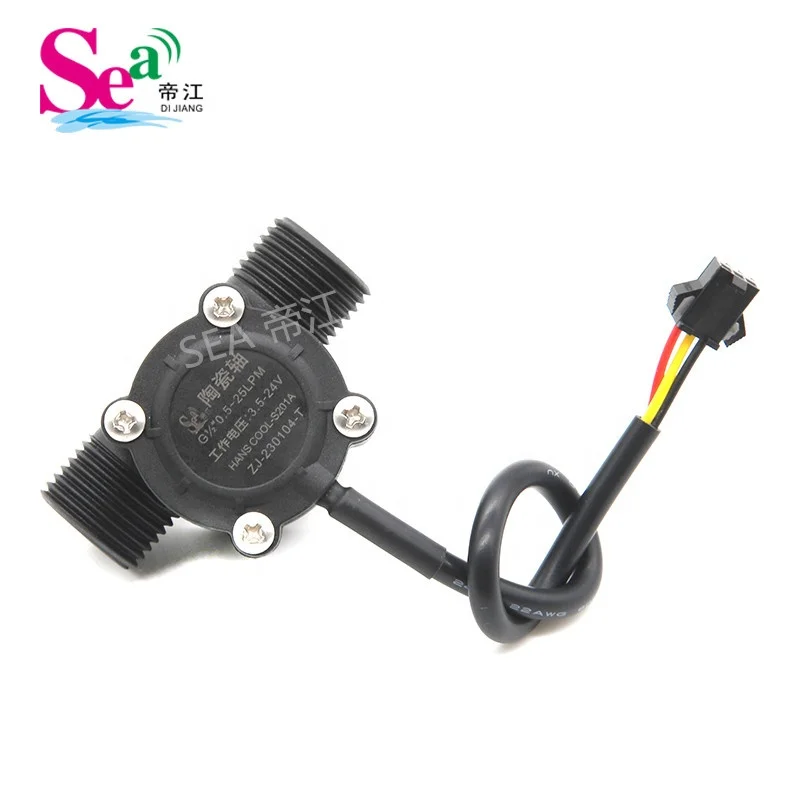 DIJIANG  OEM Support YF-S201A Water Turbine Flow Sensor 1/2 Inch With Ceramic Shaft 0.5-25L/min Liquid Counter Flowmeter