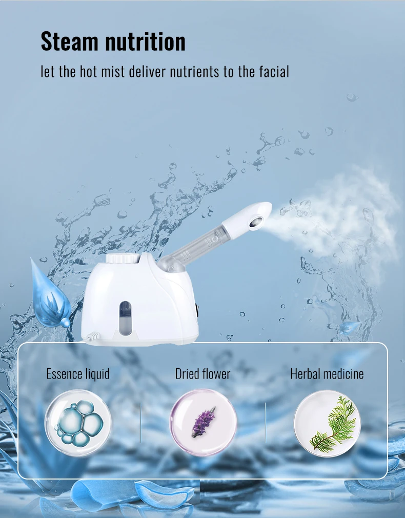 Kskin Good Selling Nano Ionic Face Steamer With 360 Rotatable Sprayer Facial Steam Machine Face