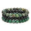 8mm African pine +black bright stone + Green pitting