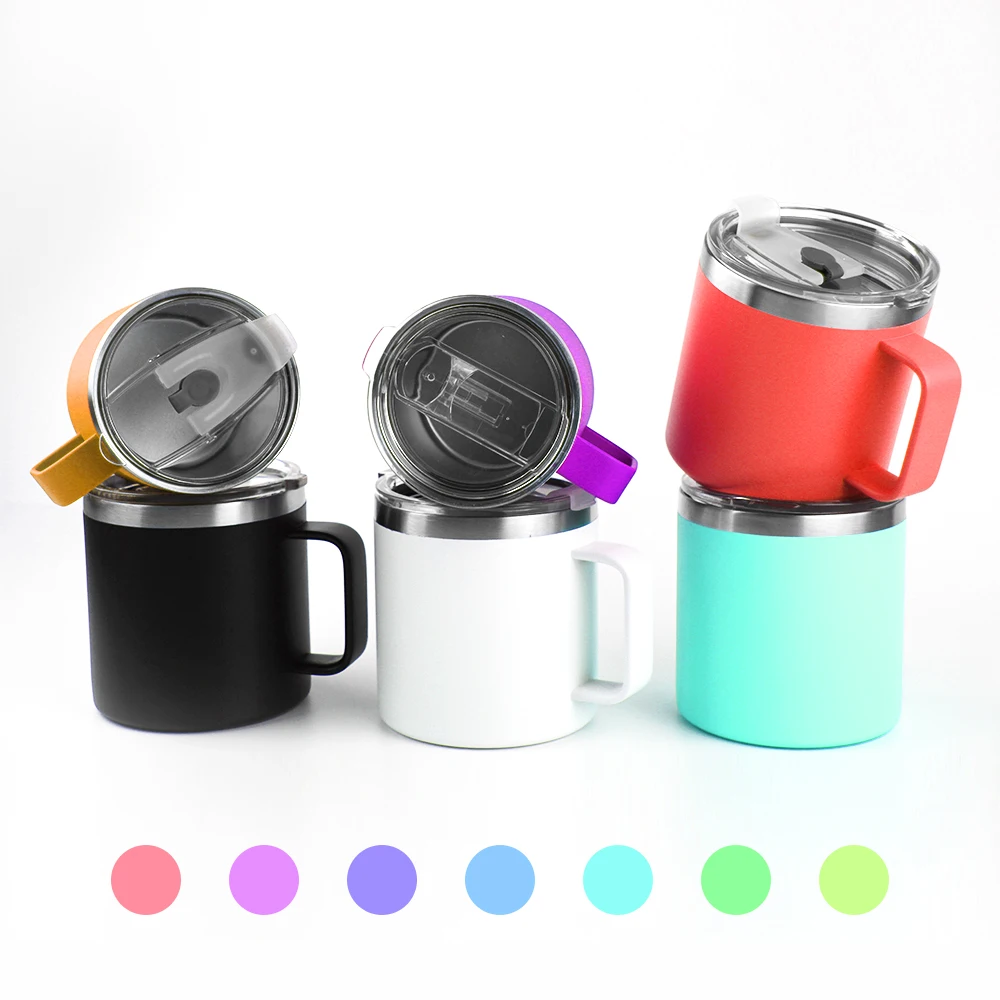 Горячая Распродажа продукта 12 унций кофейная чашка из нержавеющей стали с пластиковой крышкой вакуумная кофейная чашка