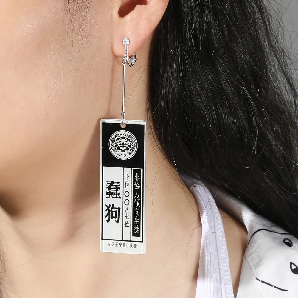 Kakegurui Earrings for Women Girl Fashion Japanese Anime Acrylic