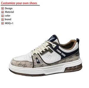 Men's Custom Logo High Top Sneakers for Spring/ Autumn Non-slip Retro Casual Walking Shoes Lace-Up Luxury Original Shoes Summer