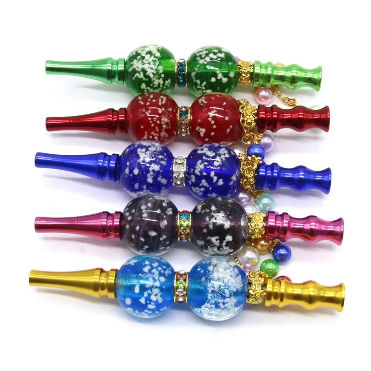 Wholesale Multi-Color Luminous Mouthpiece Glow-in-the-Dark Shisha Hookah Cigarette Holder Filter Lighters for Smoking