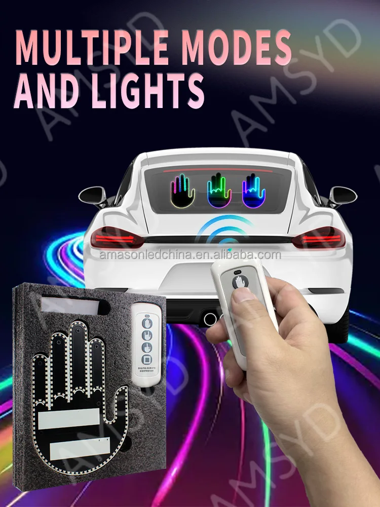 Ams Led 7 Models Middle Finger Light Auto Car Suv Interior Rear