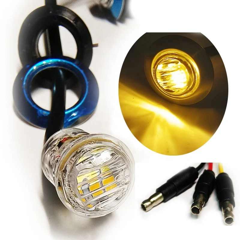 LED Autolamps 1490AM Amber Trailer Side Marker Lights – Dual Voltage 12V/24V – 2 Year Warranty
