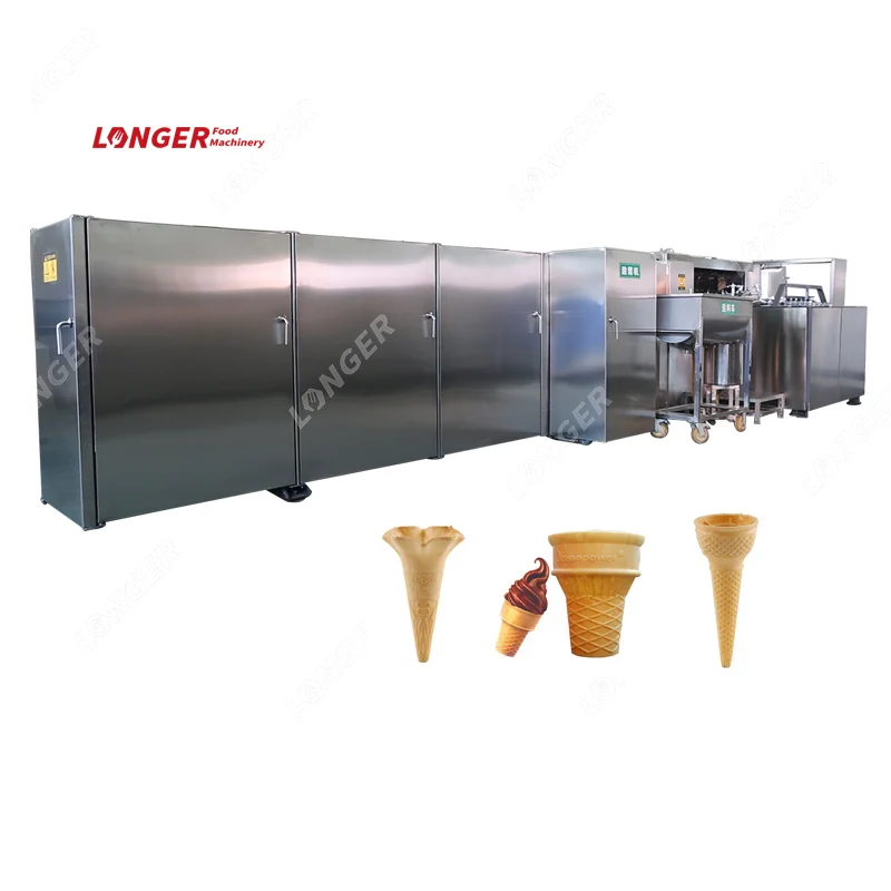 Automatic Ice Cream Waffer Cone Production Line Wafer Cone Making Machine