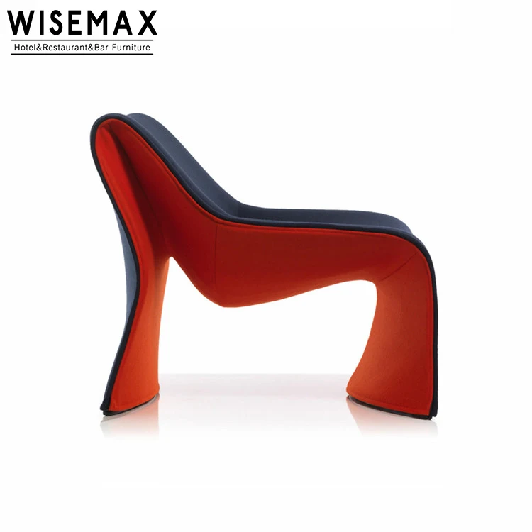 Creative Modern Style FRP Frame and Velvet Fabric Lounge Chair Hotel Lobby Meeting Room Living Room Furniture