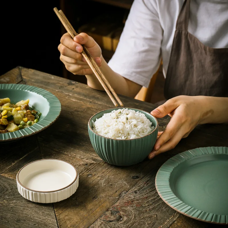 Arcopal Dinner Set Bowl Ceramic Tableware Combination Suit Underglaze Large Capacity Good-looking Soup Plate Soup Bowl