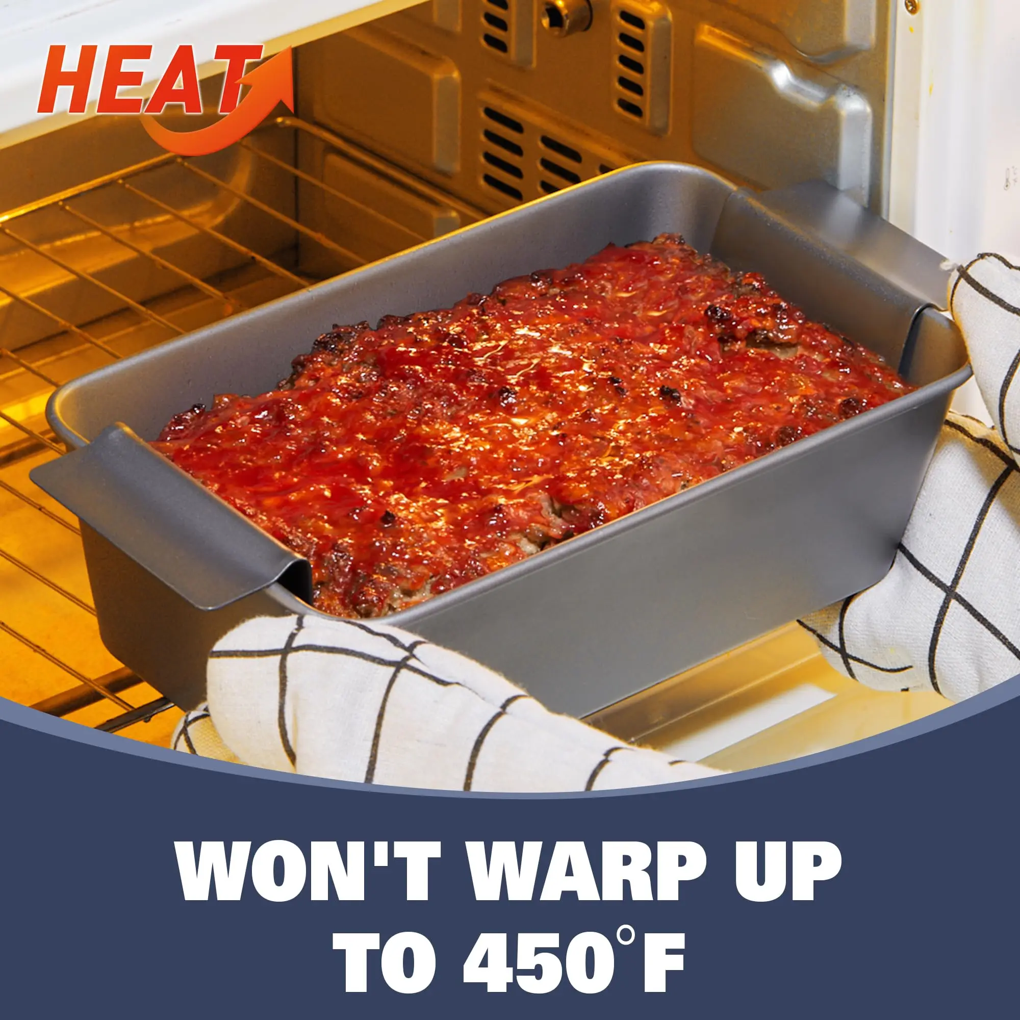 Nonstick Meatloaf Pan With Drain Tray 9x5 Meat Loaf Pans For Baking