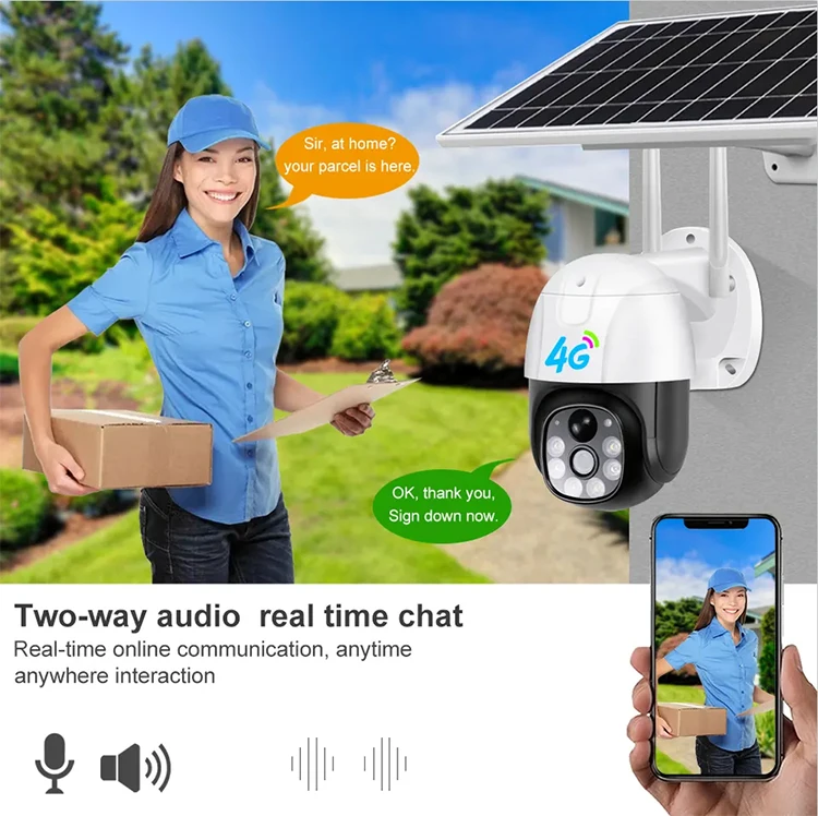 V380 Pro Wifi Wireless Solar Power Camera 4g Lte Sim Card Slot Cctv