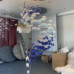 ECOJAS Modern Design Luxury Handmade Glass Chandelier Customize for Villa Restaurant Hotel Decorative Floor Lamp