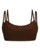 brown bra top