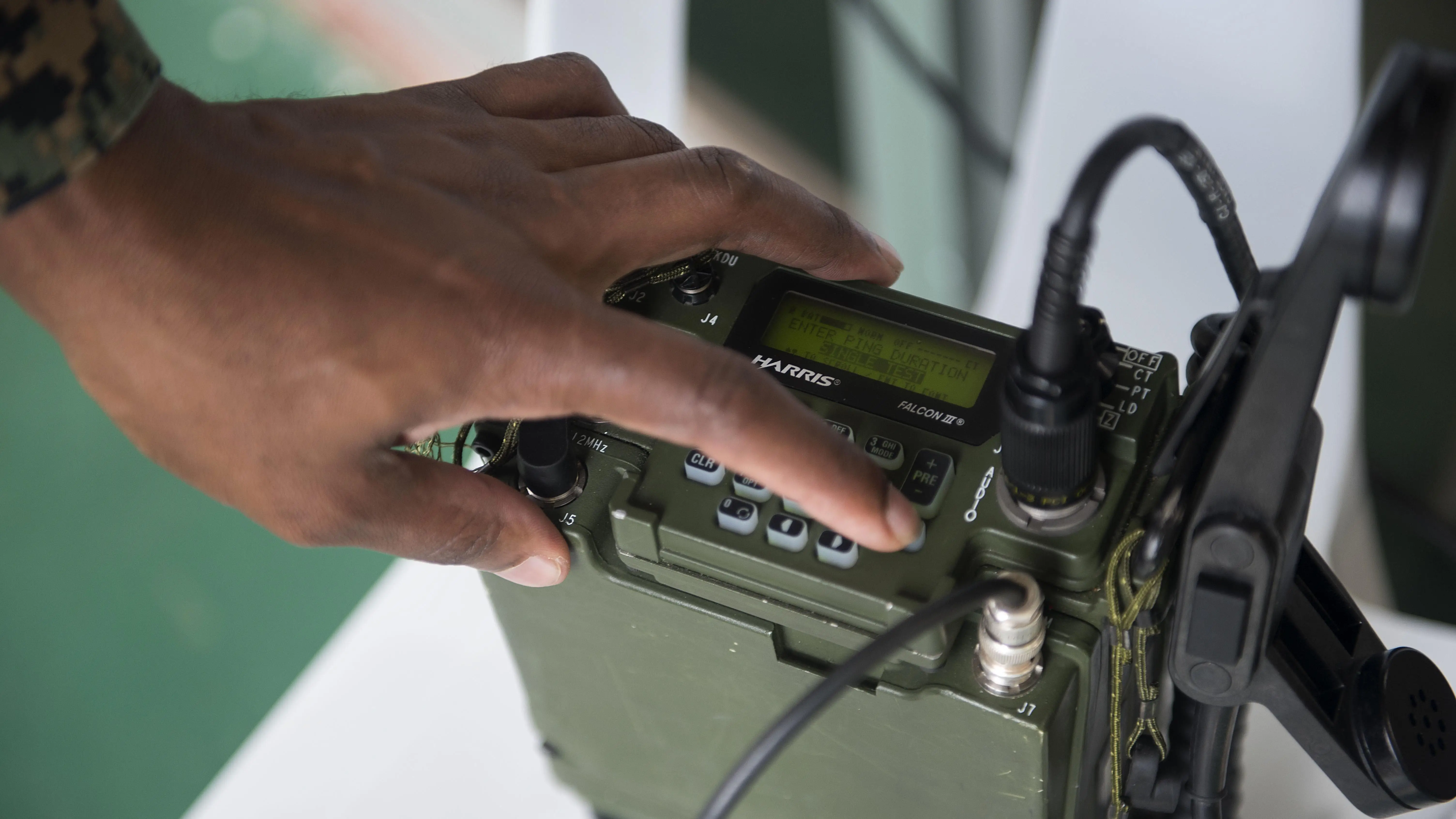 Ptt H189/gr Military Manpack Radio Handset With 5 Pin U229 Connector