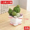 Style E, white, square opening, 7.5cm, with base [1 piece]