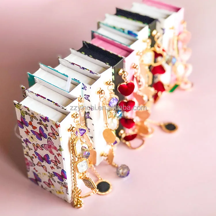 New Arrive Eyelash Box Diamond Type 25mm Fake Lashes Packaging Multi Chain Eyelash Box for Full Strip Lashes