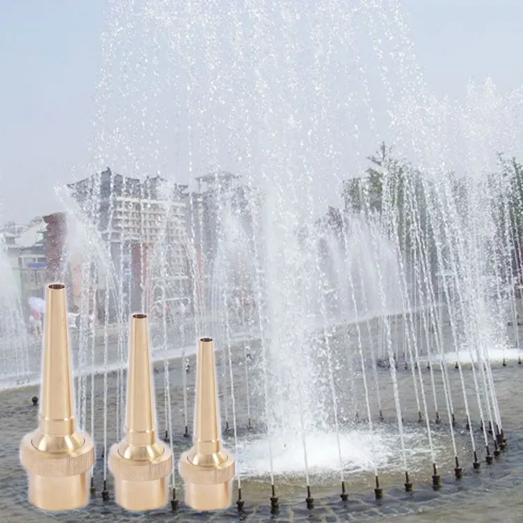 Adjustable Direct Injection Brass Fountain Nozzle Fast Delivery Stainless Steel Garden Feature for Stone Gardens