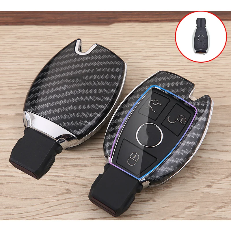 Carbon Fiber Car Key case Bag Shell for Mercedes benz B Cla Cls