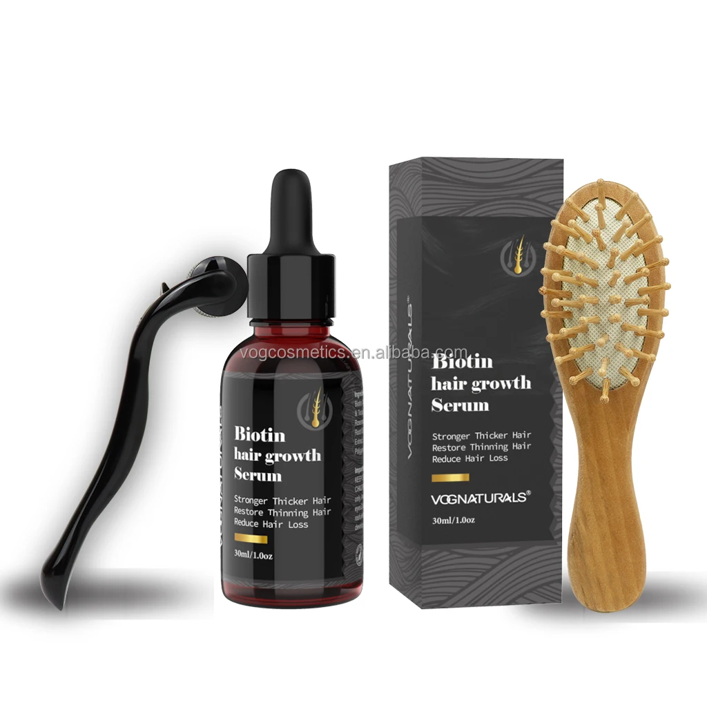 Private Label Best Hair Loss Treatment Set,Biotin Hair Growth Serum With  Microneedle Derma Roller And Comb Gift Kit - Buy Hair Serum,Hair Growth  Serum,Microneedle Derma Roller Product on 
