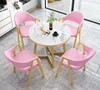 1 desk 4 chair pink