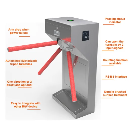 Super Quality Competitive Price Accepted Customized Price RFID Tripod Turnstile  for Sale
