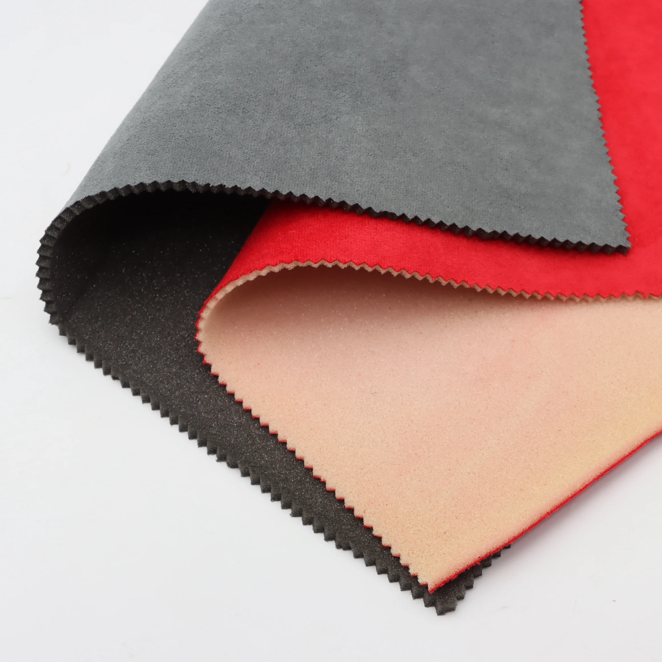 Wykonane na zamówienie fabryczne płótno z mikrofibry i pianki, gładkie, stosowane jako wykładzina dachowa samochodu, odzież, pluszowe zabawki dla dziewczynek