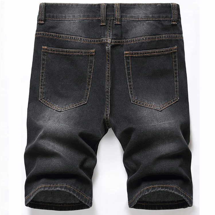Best Quality Men's Denim Shorts Distressed Summer Slim Fit Fashion Ripped Casual Short Jeans for Men gallery 4
