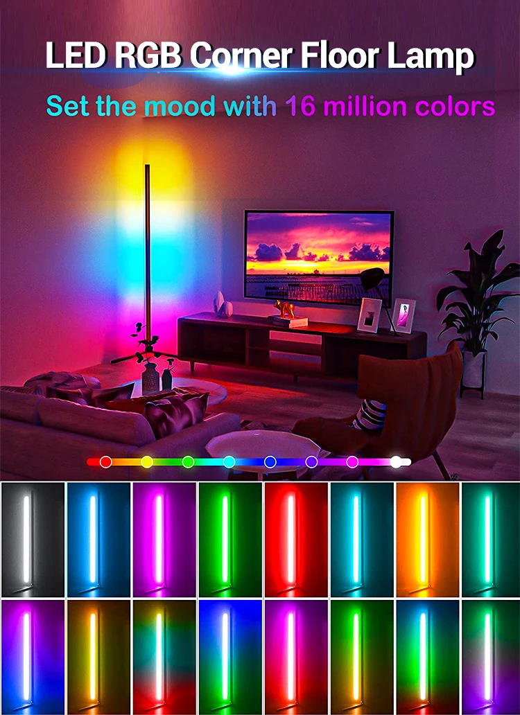 Modern Vertical Color Changing Multicolored Rgb Light Standing Led