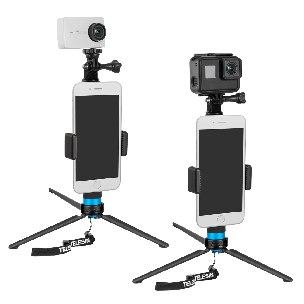 Telesin Aluminum Alloy Selfie Stick with Foldable Tripod