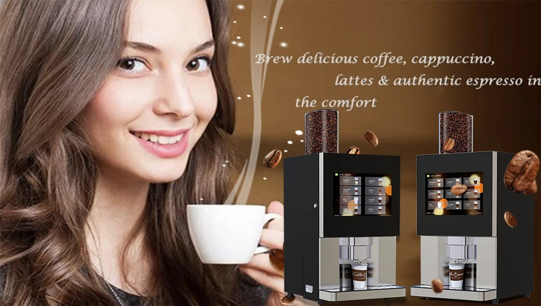 New Smart Commercial Automatic Freshly Ground Coffee Vending Machine