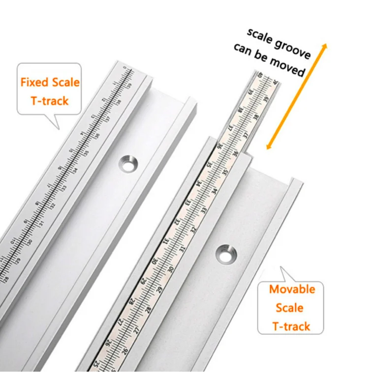 T-Slot T-Track 800mm Lega di alluminio T-Slot Mitra Track per sega da  tavolo Router Strumento per la lavorazione del legno