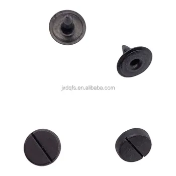 One character screw design 8 mm diameter black thicker Rivets zinc alloy lead free Metal Studs for jeans Decoration