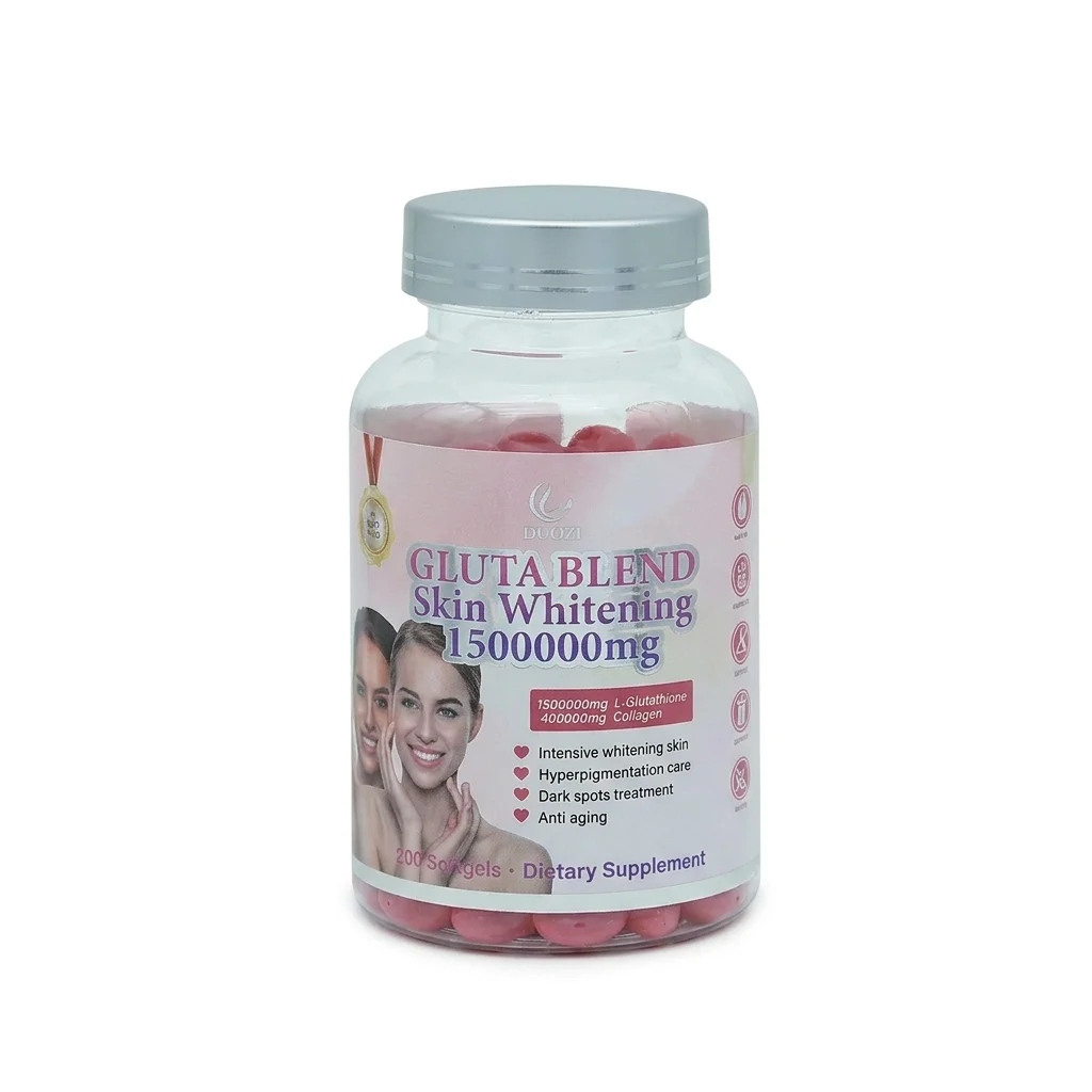 Ships In 2 Days Duozi Gluta Blend Skin Whitening 1500000 Mg Softgel Capsules Collagen Peptide Powder Skin Whitening Capsules