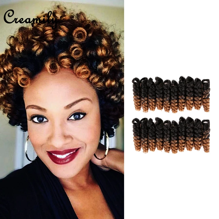 Wholesale! Wand Curl's Extensions Human Hair Short Curly Crochet Synthetic  Braid Hair Black - Buy Pelo Sintético Product on Alibaba.com
