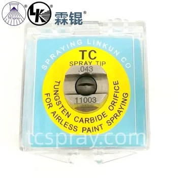 spraying lin kun TC nozzle  lk spray tip Tungsten carbide fan airless High Pressure glazing ceramic slate  043 11003